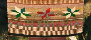 Vintage Navajo Indian Single Saddle Blanket Rug - Valero Stars - Alice Bitsui 2