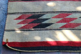 Vintage Navajo Double Saddle Blanket hand spun tight weave - 31 