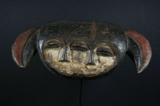 African Janus Buffalo Mask - Kwele Tribe,  Gabon African Tribal Art Primitif