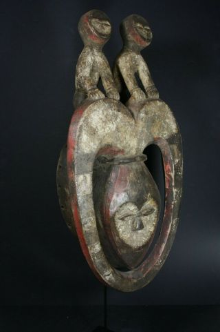Large African Ekuk Hart Mask - Kwele - Gabon,  Tribal Art African Art Primitif