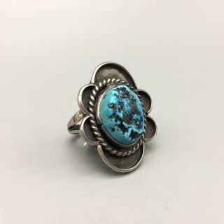 Vintage Turquoise And Sterling Silver Ring - Size 7