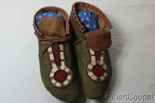 Beaded And Quilled Sioux Moccasins