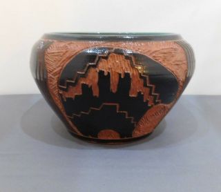Native American Choctaw Hand Made Pottery Vase By Carolyn Young