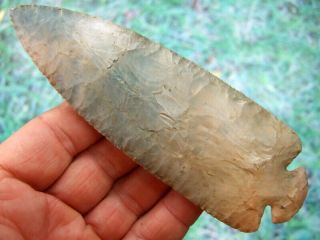 Fine 5 3/4 Inch Ohio Dovetail Point With Arrowheads Artifacts