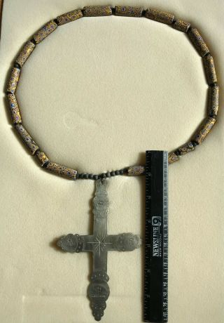 Trade Silver And Millefiori Bead Necklace - Touchmark,  Hudson Bay,  Montreal