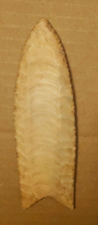Authentic 4 & 5/8 " Fluted Paleo Clovis Arrowhead
