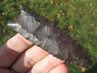 Authentic 3 9/16 " Fluted Paleo Clovis Arrowhead Found In Kansas