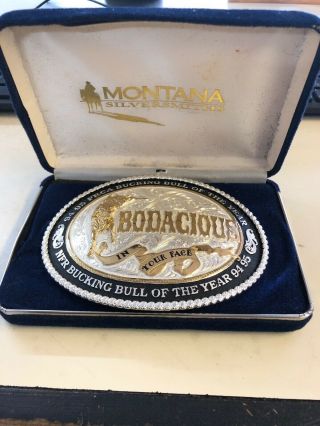 Montana Silversmith Bodacious Prca Bucking Bull Of Yr Belt Buckle 94 - 95 Nfr