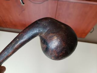 Old Woodlands Iroquois Native American Indian Wood Burl Ball War Club 18th C.