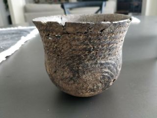Authentic Arkansas Caddo Early Pottery Friendship Bowl 1000 A.  D.  Circle Swirl
