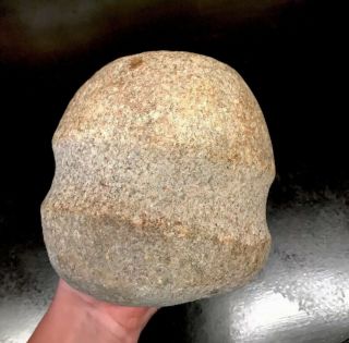 Mlc S3466 Big 5 1/2 Full Grooved Hammer Stone Maul Old Kansas Artifact