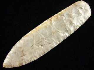 Fine Authentic 5 1/8 Inch Illinois Agate Basin Point With Indian Arrowheads
