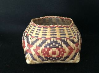 Chitimacha Native American River Cane Basket By Scarlett Darden - Louisiana