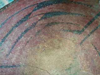Pre - historic Anasazi Deadmans black on red indian pottery bowl 2