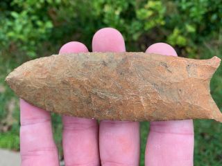 Native American Illinois Fulted Clovis Point Arrowhead Artifact Paleo