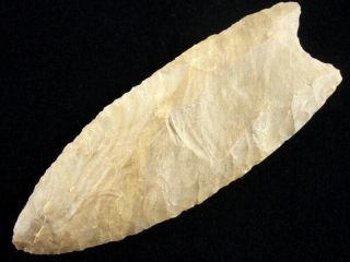 Fine Authentic 3 7/8 Inch Tennessee Clovis Point With Indian Arrowheads