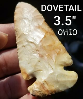 3.  50 " Ohio Dovetail Arrowhead Spear Point Authentic Native Indian Artifact