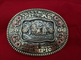 2006 Rodeo Trophy Belt Buckle Vintage Sweetwater Texas Ranch Rodeo Champion 271