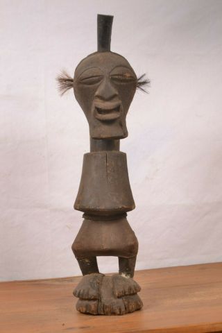 African Tribal Art,  Heavy Songye Fetish Statue From Kongolo Drc.