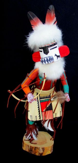 15 " Wood Native American Navajo Horse Hopi Kachina Doll Signed Homer Lefthand