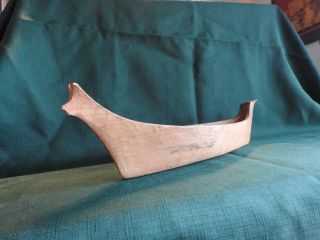 Old Quillayute Northwest Indian Canoe Model Carved By Chief Tommy Payne Signed