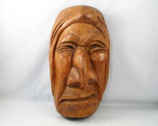 Native Northwest Coast Wall Mask Howard Williams Squamish Indian Carver 1964