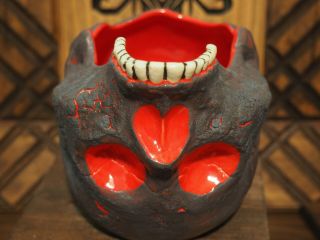 Poptiki Tiki Bone Head Lava Skull Tiki Mug - Custom Glaze - One Of A Kind