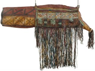 Camel Saddle Bag Old African Tuareg Leather Sahara Niger Mali Sahara Bedouin