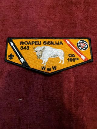 Bsa - Woapeu Sisilija Lodge 343 - One Oa 100th Anniversary Emb Flap -
