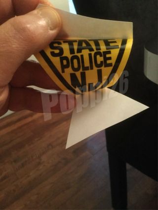 Nj Jersey State Police Inside - Windshield Authentic Decal Sticker