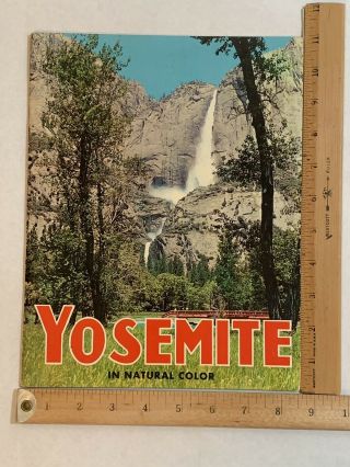 Yosemite In Natural Color Photo Book Vintage Cars People Sequoias Falls Vacation