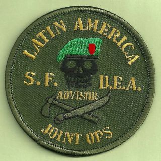 Dea Latin America Joint Operations Special Forces Advisor Shoulder Patch
