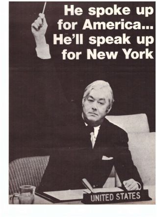 1976 Daniel Patrick Moynihan York U.  S.  Senate Cammpaign Flyer 8 1/2 " X 11 "