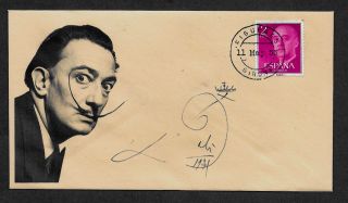 Salvador Dali Autograph Reprint On Limited Edition Collector Envelope Op1205
