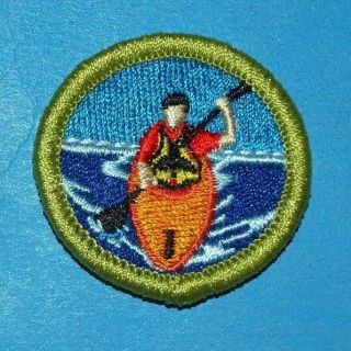 Kayaking Type L Merit Badge - Since 1910 Back - - Boy Scouts 9883