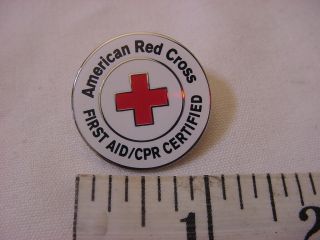 American Red Cross First Aid Cpr Certified - Button Pin Pinback