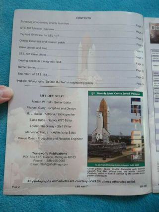 Lift - Off - Kennedy Space Center Launch Program - STS - 107 - VOL.  4,  Issue 1 - 2