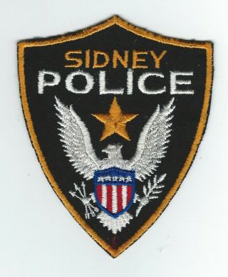 Vintage Sidney,  Montana Police (cheese Cloth Back) Patch