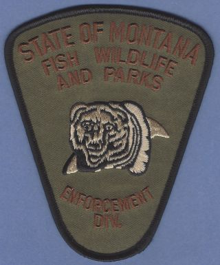 State Of Montana State Fish Wildlife & Parks Enforcement Shoulder Patch