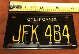Vintage President John F.  Kennedy Jfk 464 Miniature California License Plate