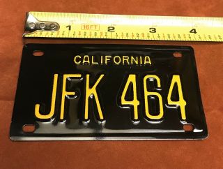 VINTAGE PRESIDENT JOHN F.  KENNEDY JFK 464 MINIATURE CALIFORNIA LICENSE PLATE 2