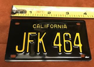 VINTAGE PRESIDENT JOHN F.  KENNEDY JFK 464 MINIATURE CALIFORNIA LICENSE PLATE 3