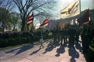 President John F.  Kennedy Attends Ceremony At Arlington Cemetery - 8x10 Photo