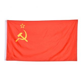 Red Revolution Union Of Soviet Socialist Republics Banner Flag Home Decor - C