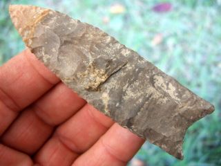 Fine 3 3/4 inch Missouri Clovis Point with Arrowheads Artifacts 2