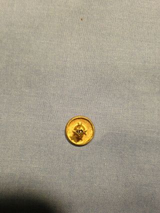 Vintage Gold Mason Blue Lodge Tiny Lapel Pin - - Screw - Back - - Masonic