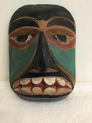 Northwest Coast Native American Indian Hand Carved Old Growth Cedar Mask