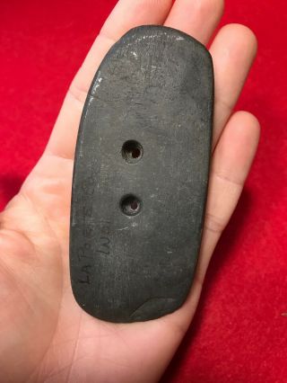 Mlc S4568 Banded Slate 2 Hole Gorget Artifact Found 1920 X Jp Price La Porte In