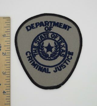 Texas Department Of Criminal Justice Patch Vintage