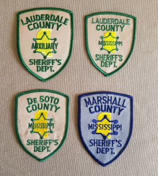 Usa - 4 X Different Sheriff Patches - Mississippi 5